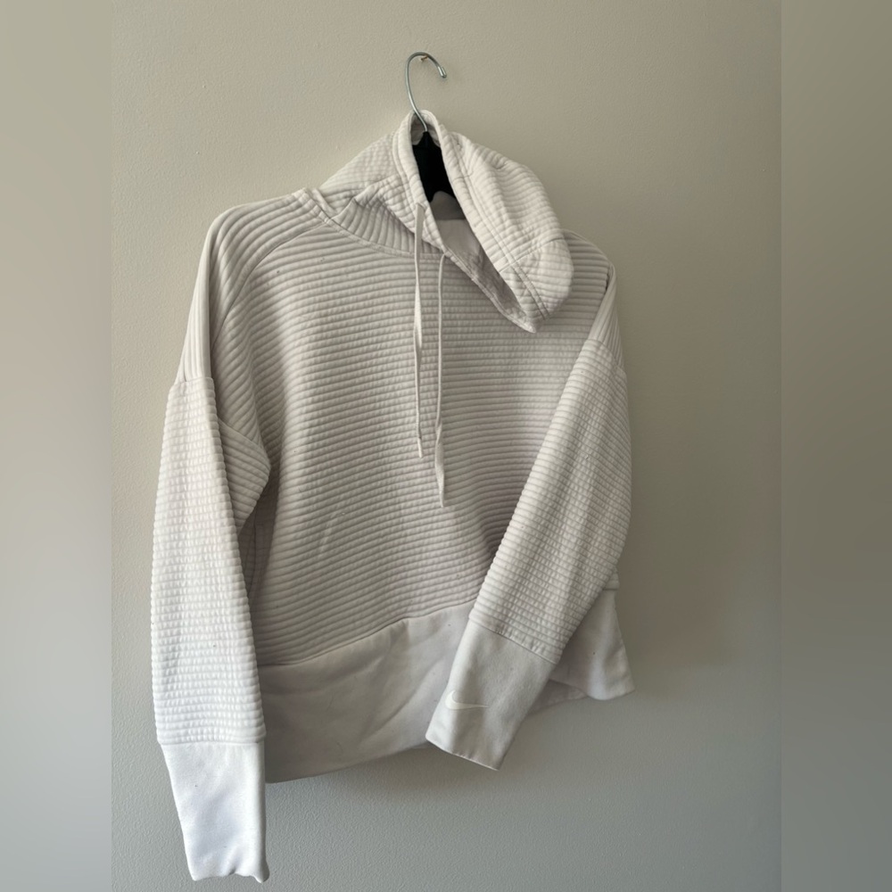 White Swoosh Nike Hoodie